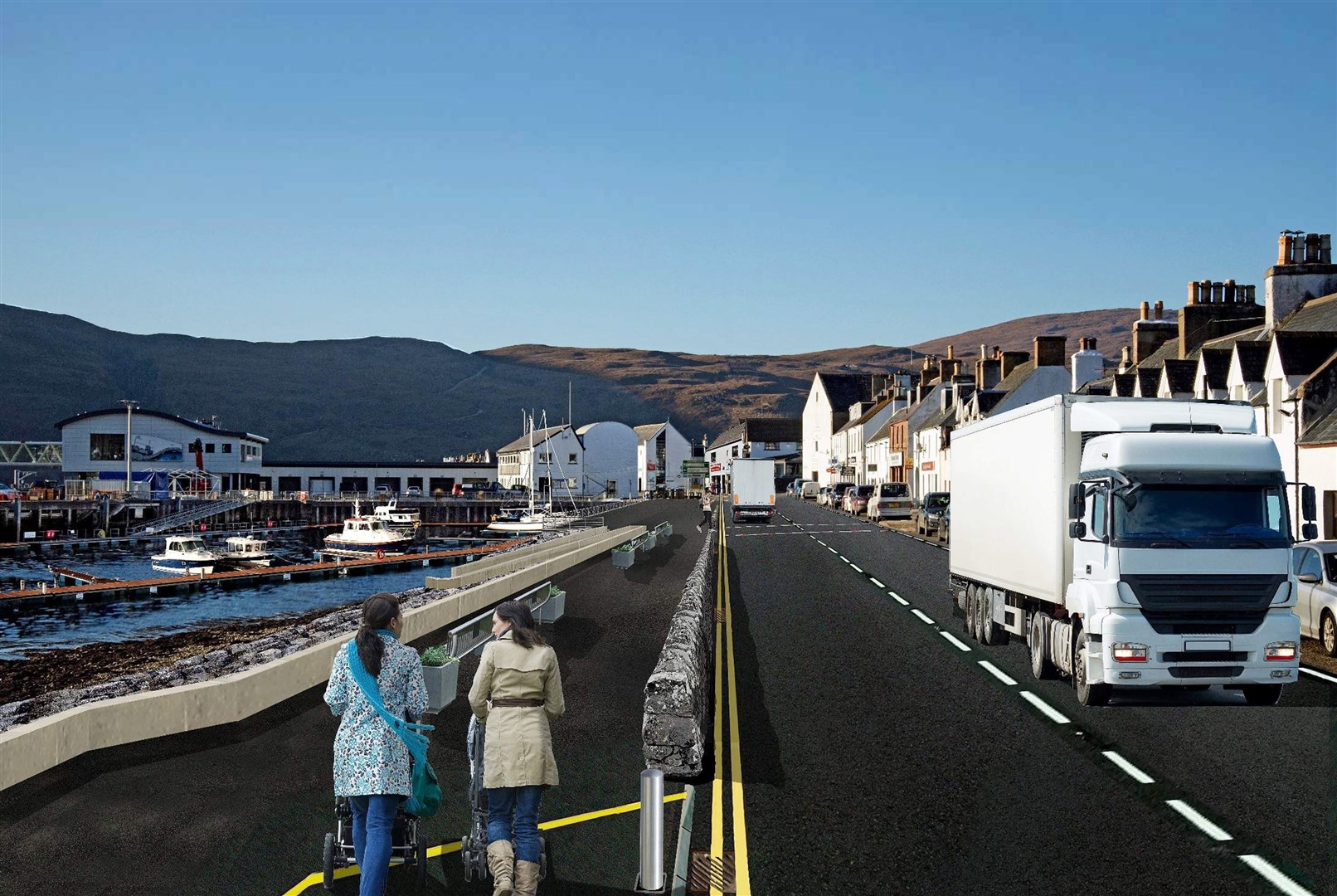 An artist's impression of how the promenade might look.