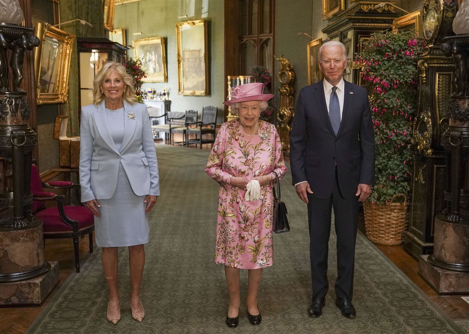 President Joe Biden, pictured with First Lady Jill Biden, has paid tribute to the Queen (Steve Parsons/PA)