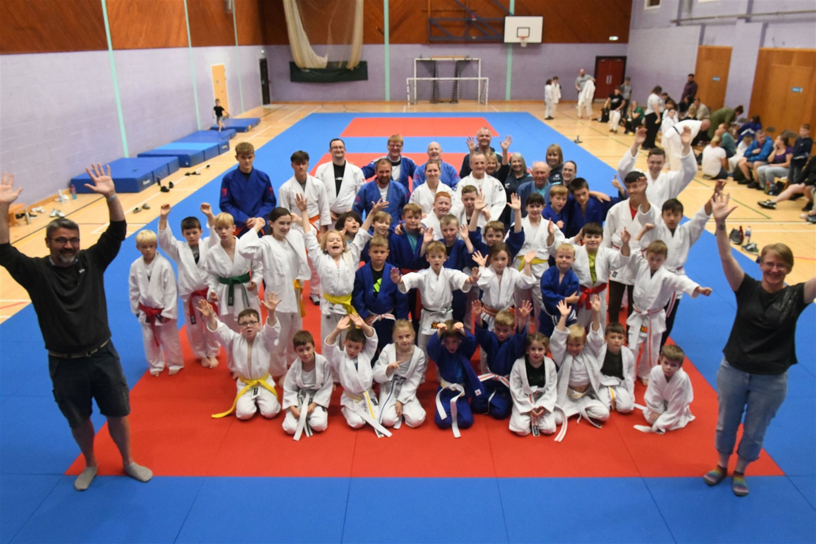 Invergordon Judo Club groupwith Mark Lancaster from Whyte & Mackay and Donna Smith from the Invergordon Development Trust. Picture: James Mackenzie.