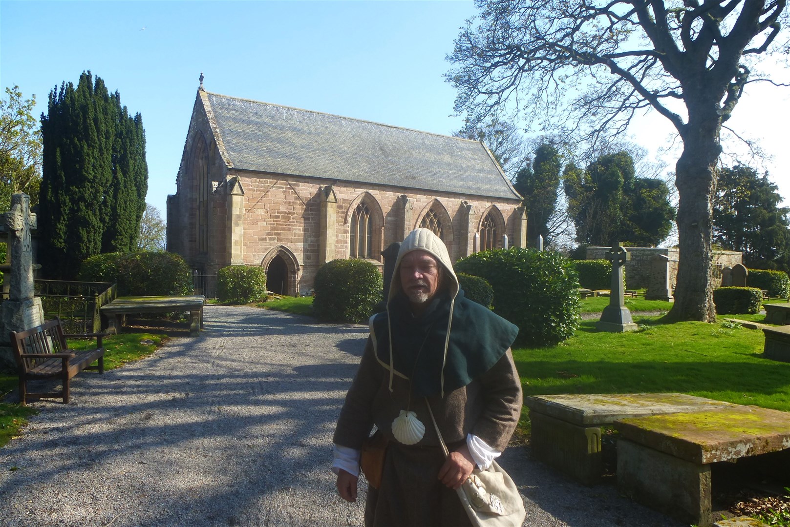 Living history enthusiast Derek Stewart followed a route taken by James IV in making a pilgrimage to Tain.