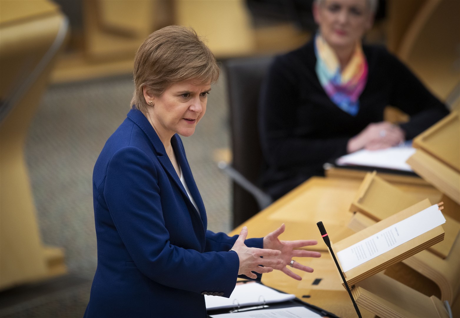 The First Minister said politicians ‘have a duty to lead by example’ (Jane Barlow/PA)