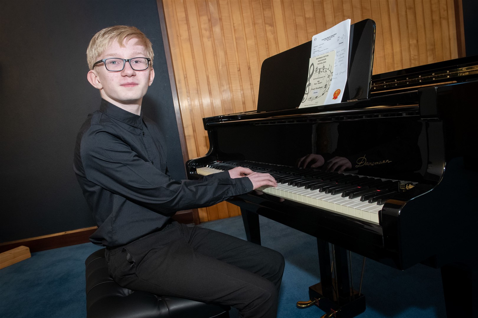 First in Grade 6 piano: Fraser Donaldson. Picture: Callum Mackay