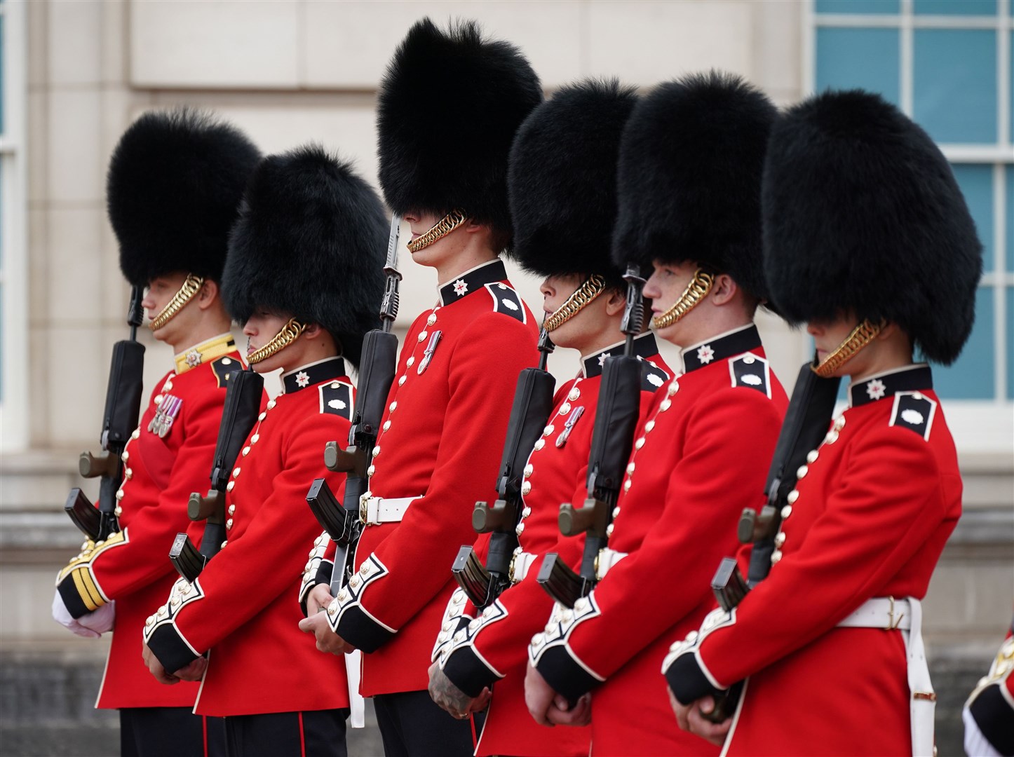 Members of the 1st Battalion the Coldstream Guards formed the new guard (Yui Mok/PA)