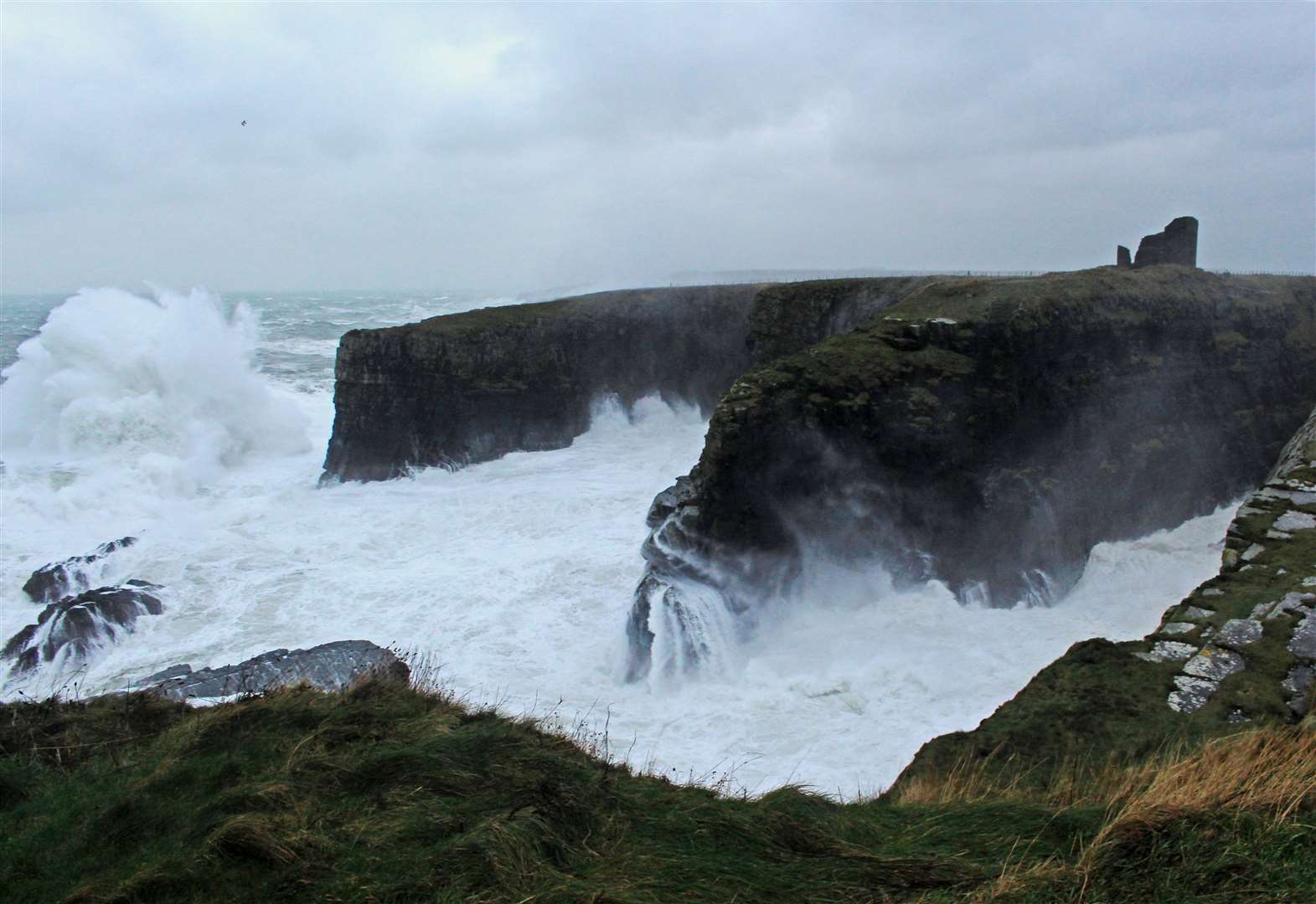 Stormy seas off the east coast of Caithness. Picture: Alan Hendry