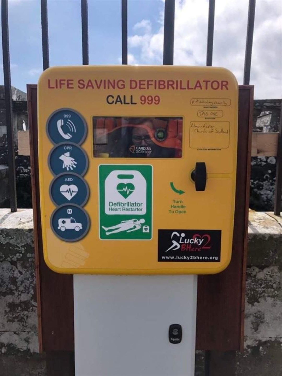 The church is keen to ensure people know how the defibrillator works. Picture: Kilmuir of Logie Easter Church of Scotland.