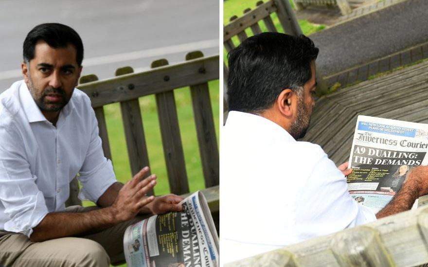 First Minister Humza Yousaf with The Inverness Courier.