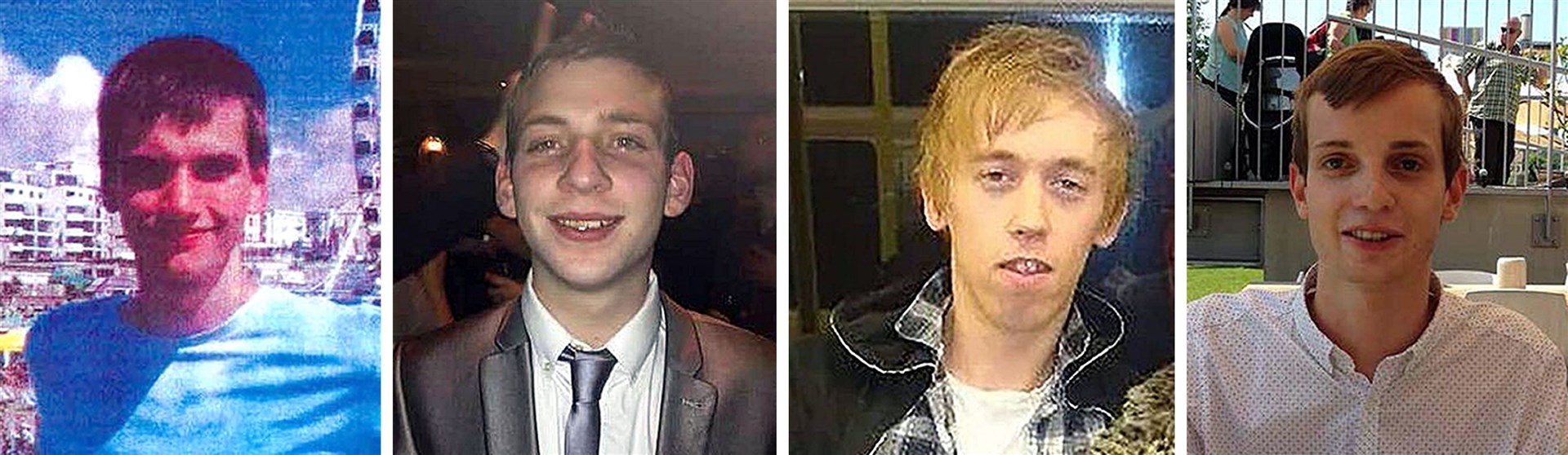 (left to right) Daniel Whitworth, Jack Taylor, Anthony Walgate and Gabriel Kovari were murdered by Stephen Port (Met Police/PA)