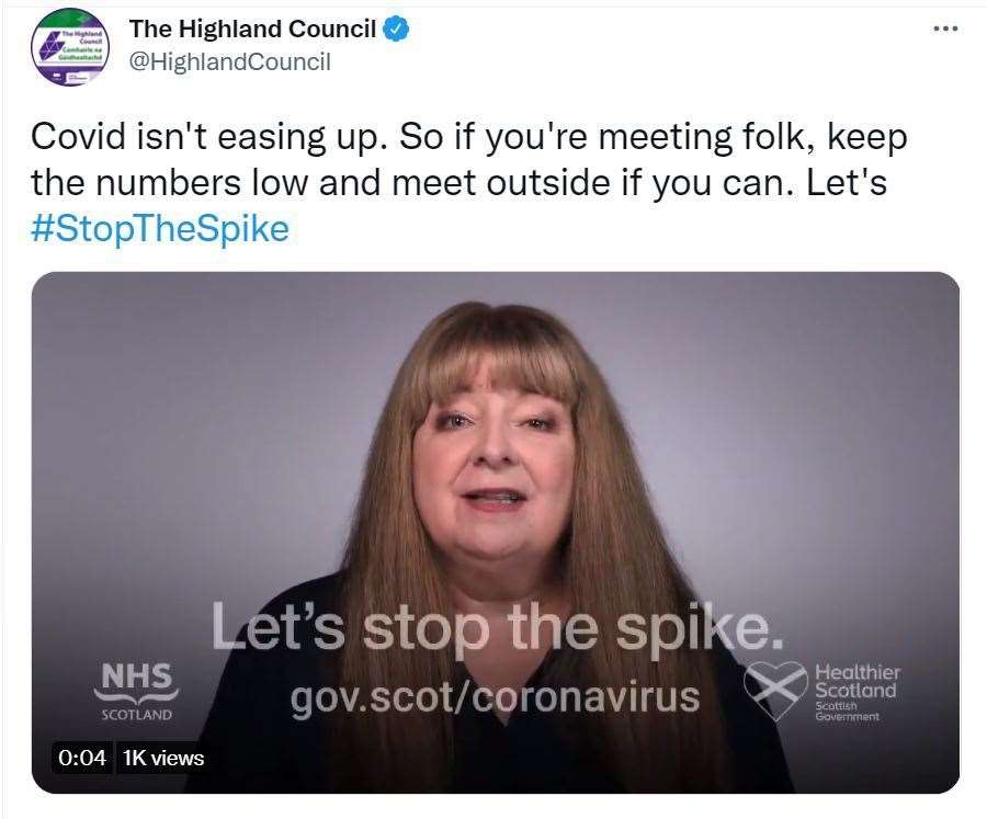 Janey Godley in the campaign used by Highland Council.
