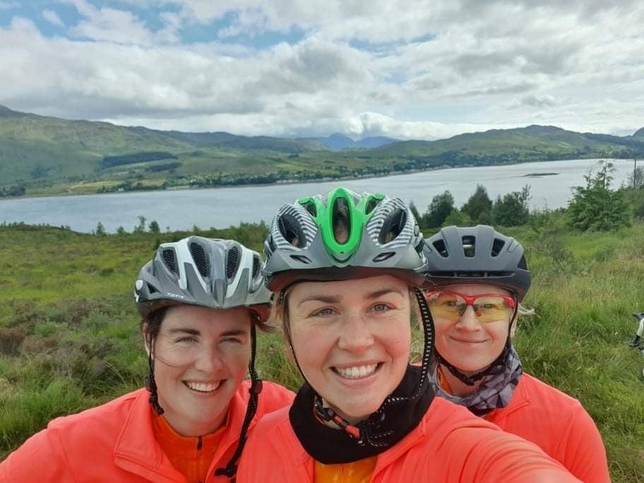 The determined riders are currently pedalling through a swathe of Wester Ross on a mission to complete the North Coast 500.