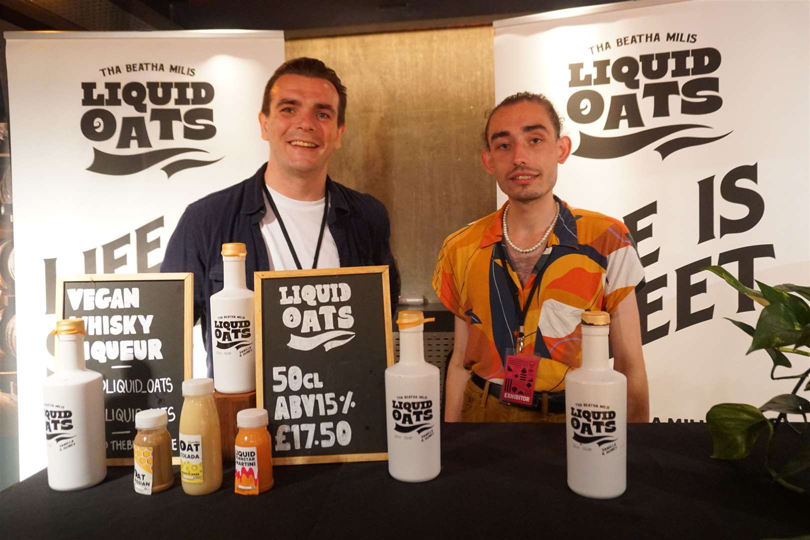 The team from Liquid Oats, from Glasgow, brought a vegan-friendly cream liquor at the event.