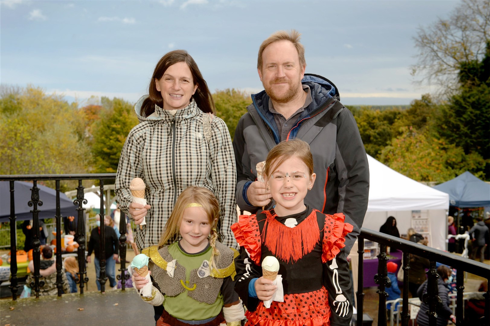 Natalie, Matthew, Olive and Eden Edwards. Picture: James Mackenzie