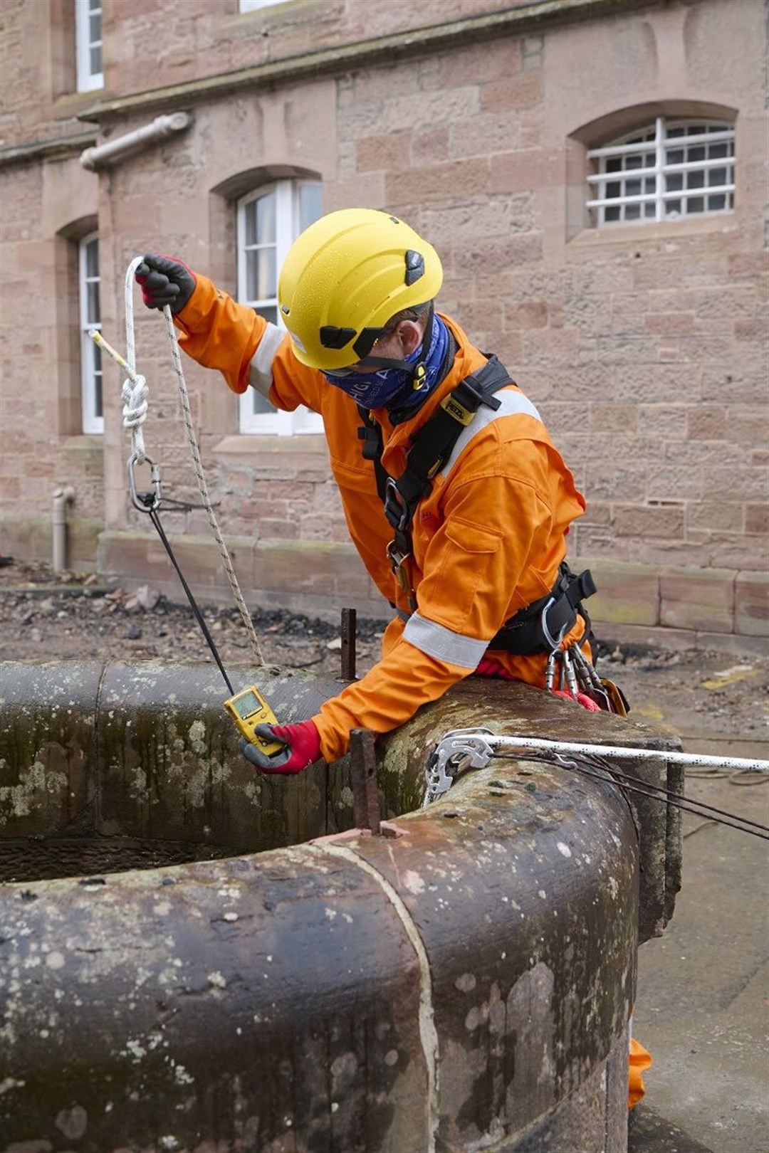 A survey is carried out of the well.