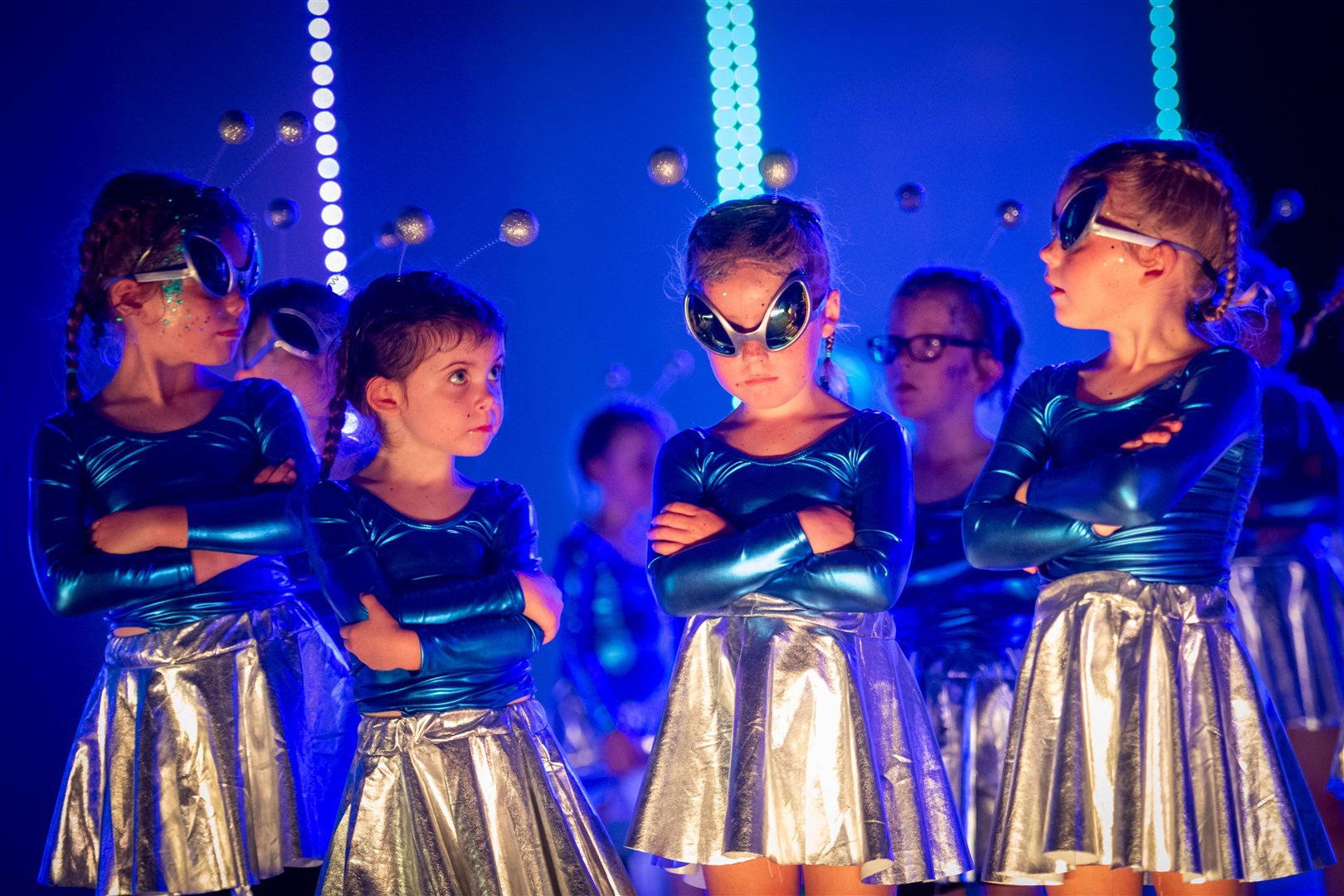 Dancers performed as a team. Picture: Callum Mackay