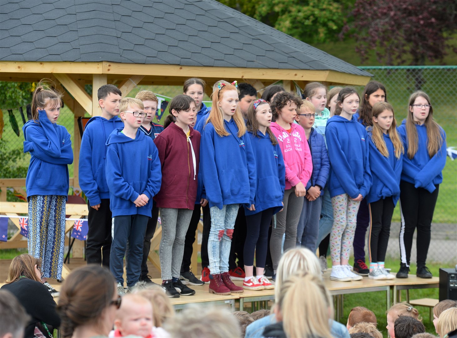 North Kessock Primary pupils helped to open a new outdoor classroom in honour of former pupil Tawonashe Mudzamiri. Picture: Gary Anthony. Image No.043976.