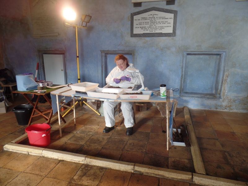 A team led by Professor Dame Sue Black carried out a forensic examination of headless remains in a casket at Wardlaw Mausoleum, Kirkhill in 2017.
