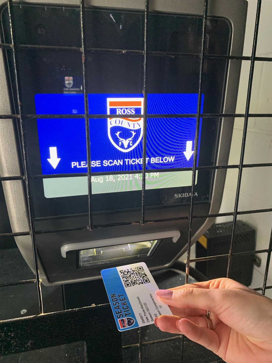 Ross County have a new system in place for fans getting through the turnstiles at the Global Energy Stadium.