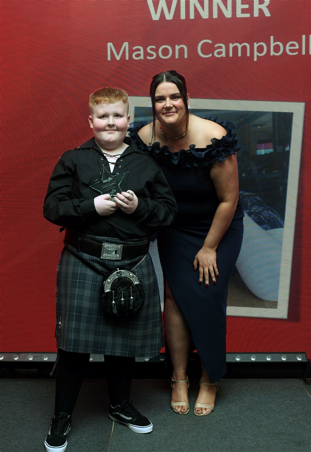 Mason Campbell won the Primary Pupil Award sponsored by Inverness Flooring.