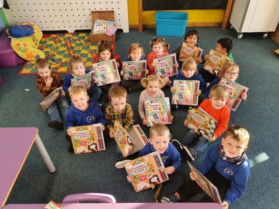 Some of the Park Primary pupils who benefited from the gift. Picture: Invergordon Community Spirit