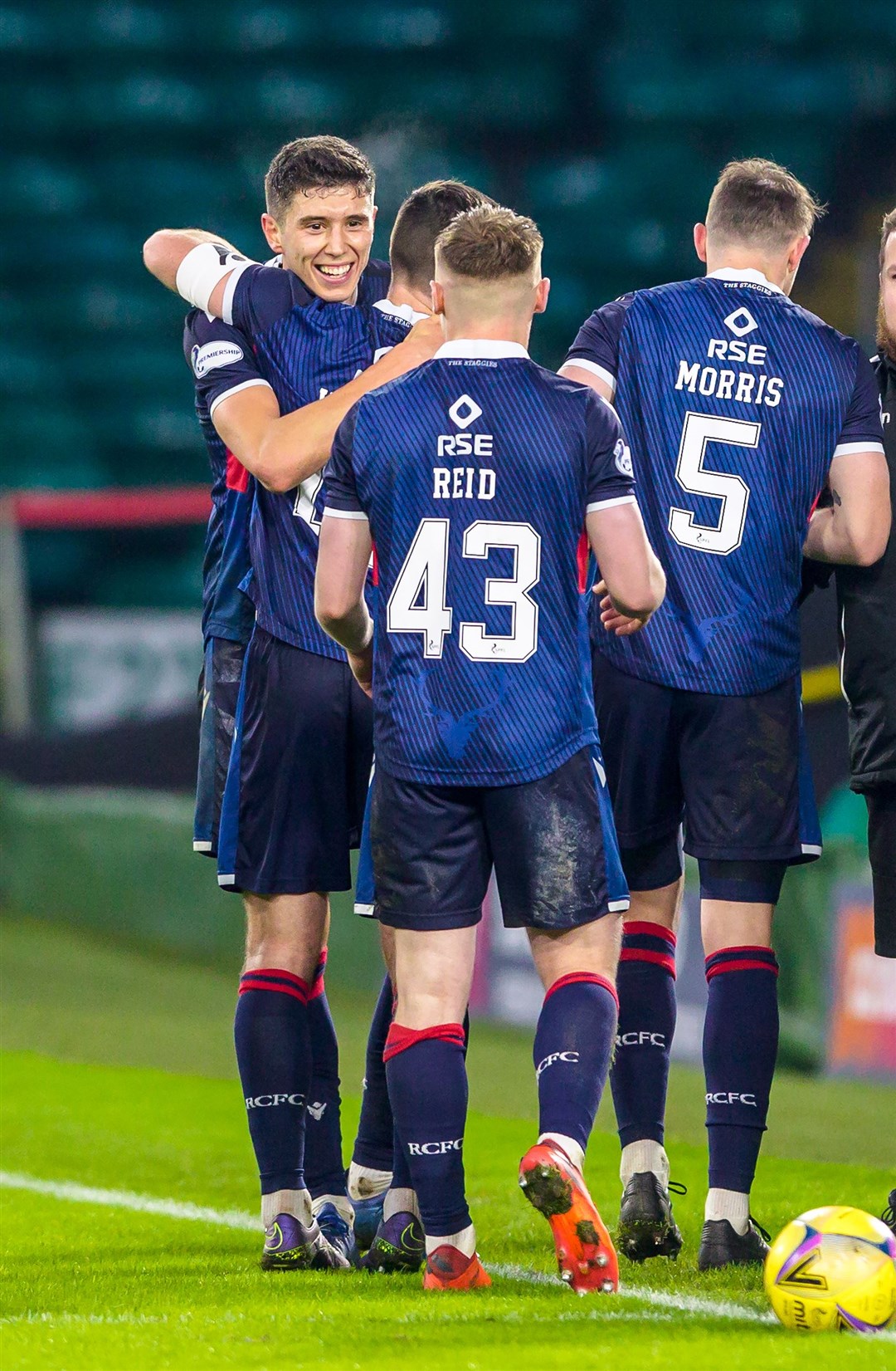 Picture - Ken Macpherson, Inverness. Scottish League Cup 2nd Round. Celtic(0) v Ross County(2). 29.11.20. A happy Ross County's Ross Stewart at the end.