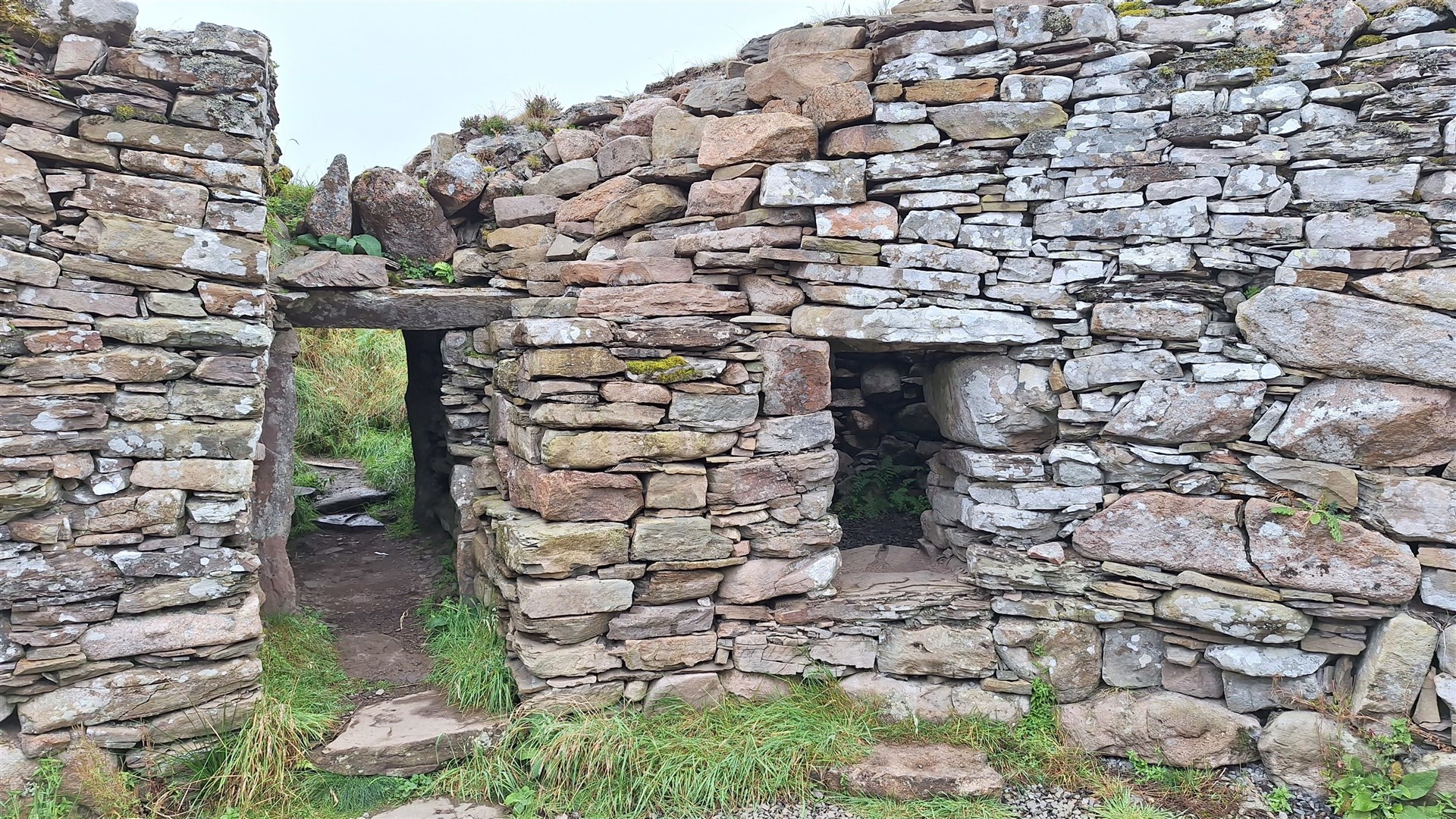 An interior shot of Ousdale Broch.