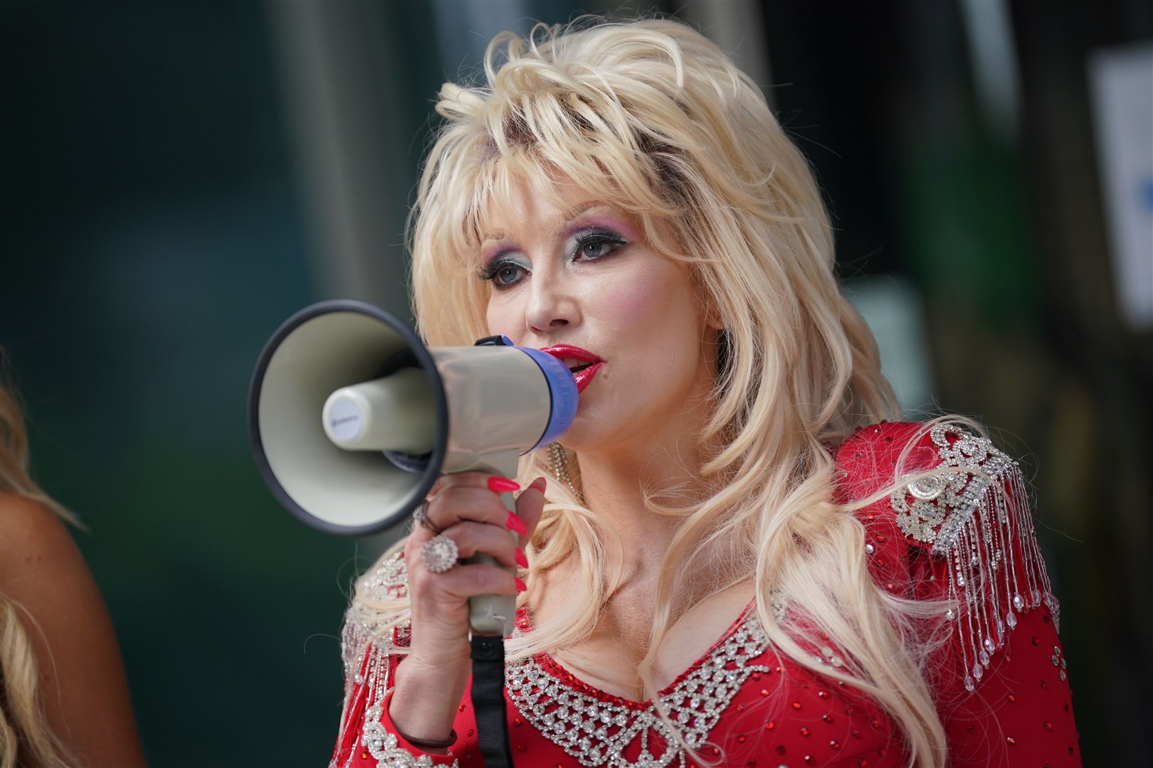 Dolly Parton impersonator Kelly O’Brien (Lucy North/PA)