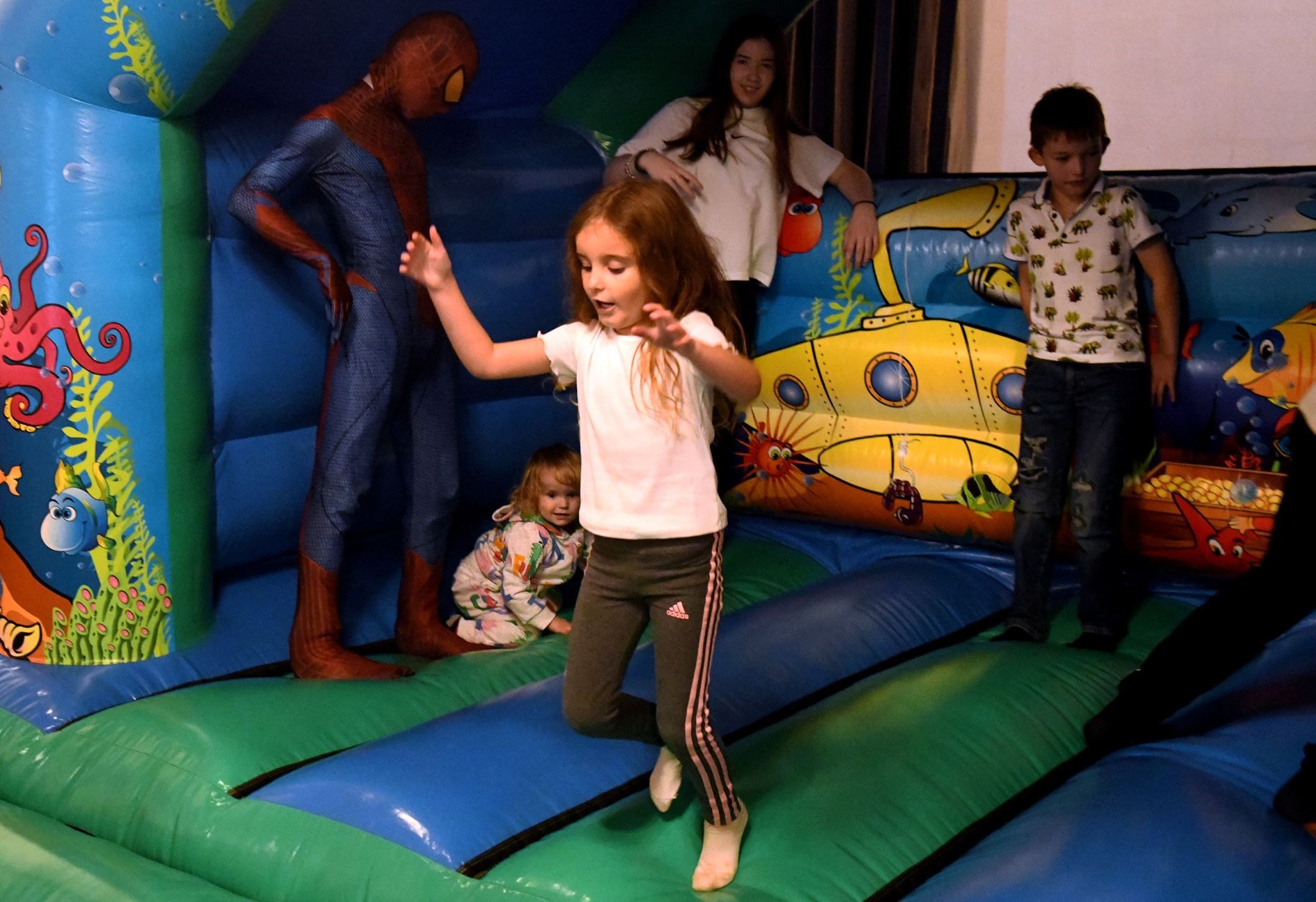 Daisy Smith on the bouncy castle. Picture: James Mackenzie.