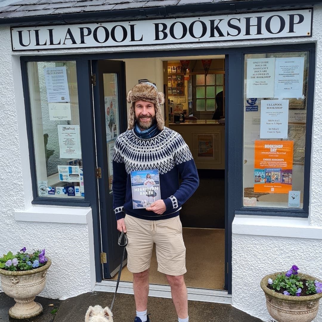 Coinneach Macleod, better known to many as the Hebridean Baker, at Ullapool Bookshop. Picture: Ullapool Bookshop