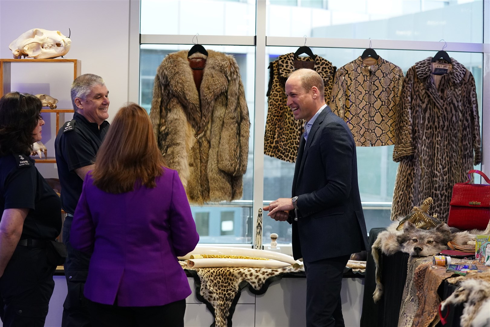 William during his visit to Microsoft’s offices where he chatted to the ranger (Steve Parsons/PA)