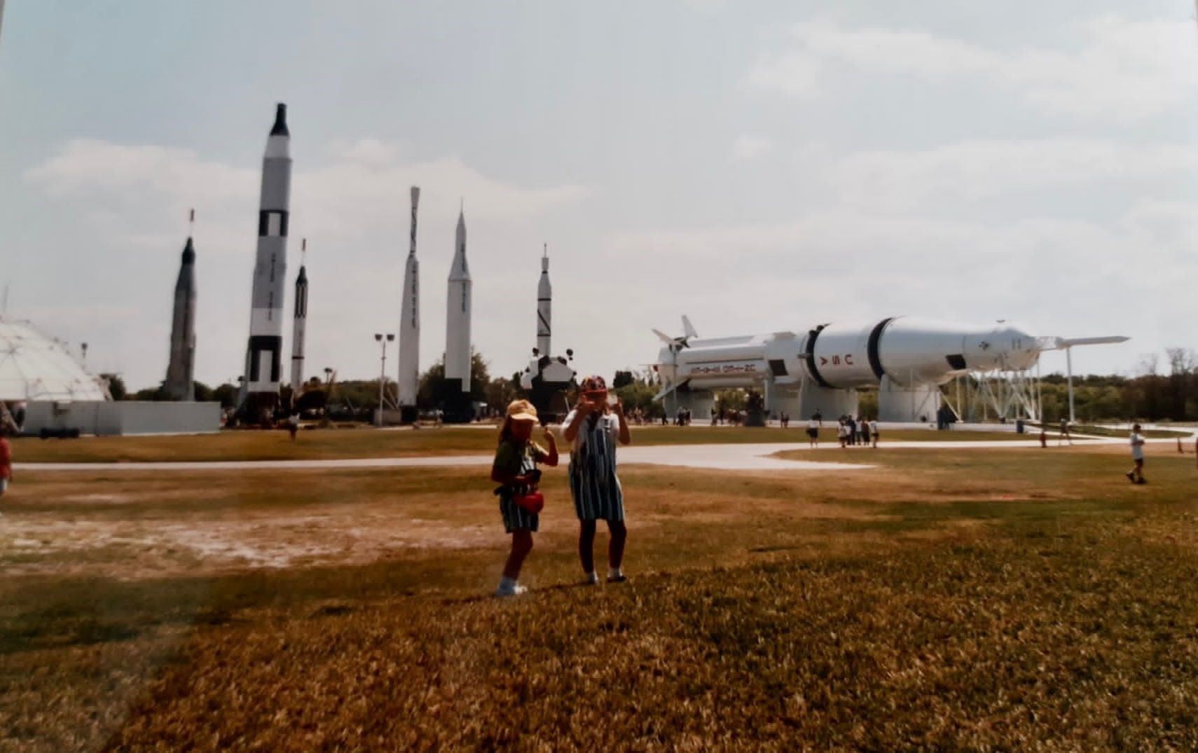 Sian Cleaver (left) as child, with her sister at Kennedy Space Centre (Sian Cleaver/PA)