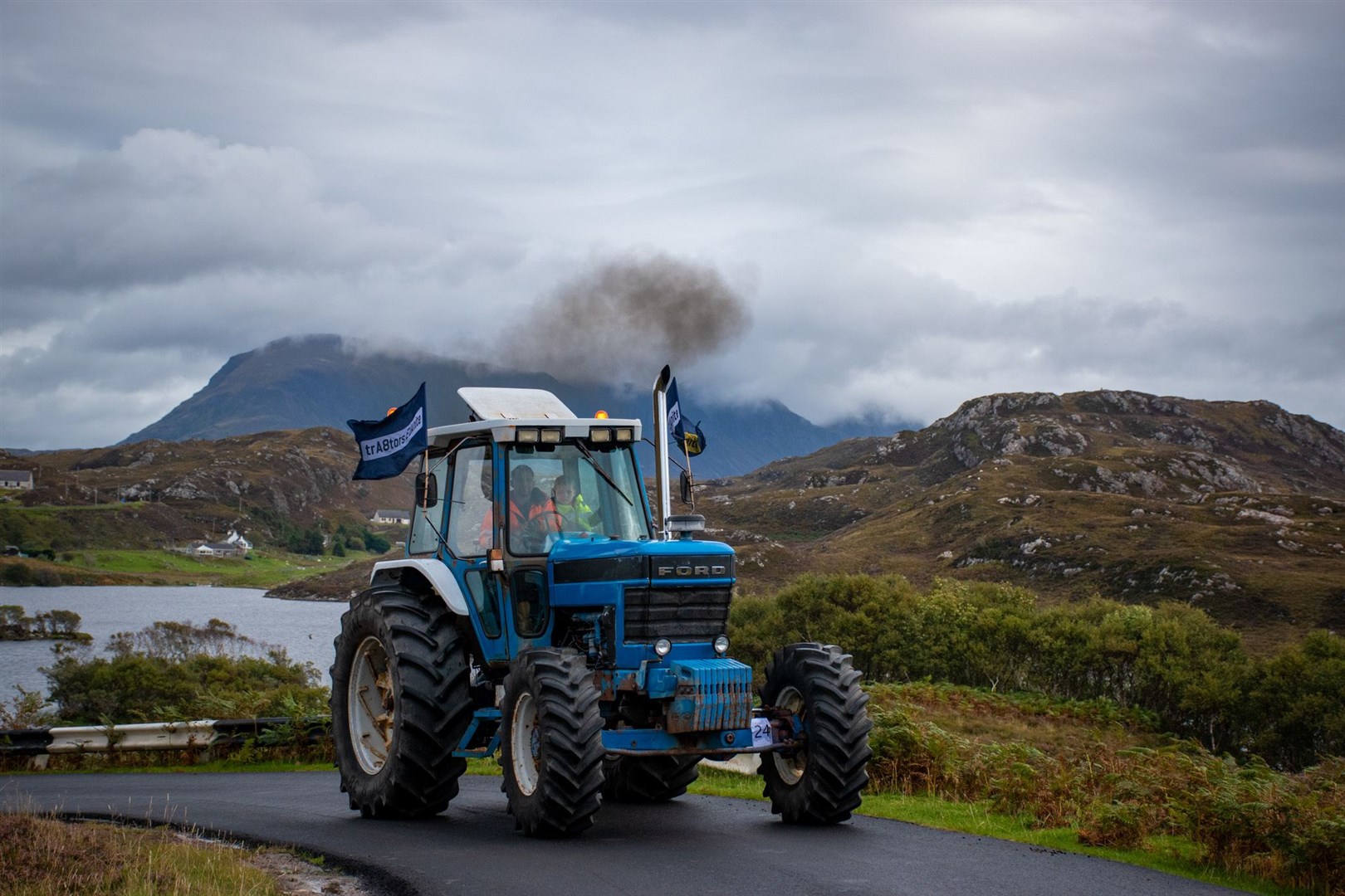 Craig Macleod was one of the tractor drivers to take part in the run. Picture: Sean Mackay