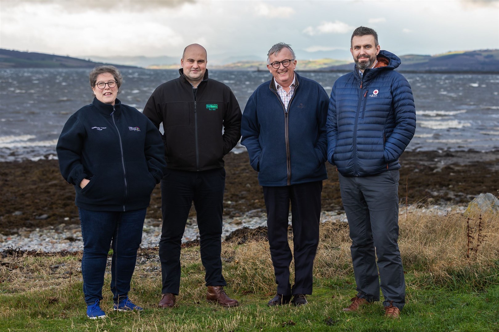 Claudette Bruce (from left), community liaison officer, LBNL, Mark Smith, contracts manager, Pat Munro, Jamie Stone, MP for Caithness, Sutherland and Easter Ross and Gavin Rodgers, CEO of LBNL.