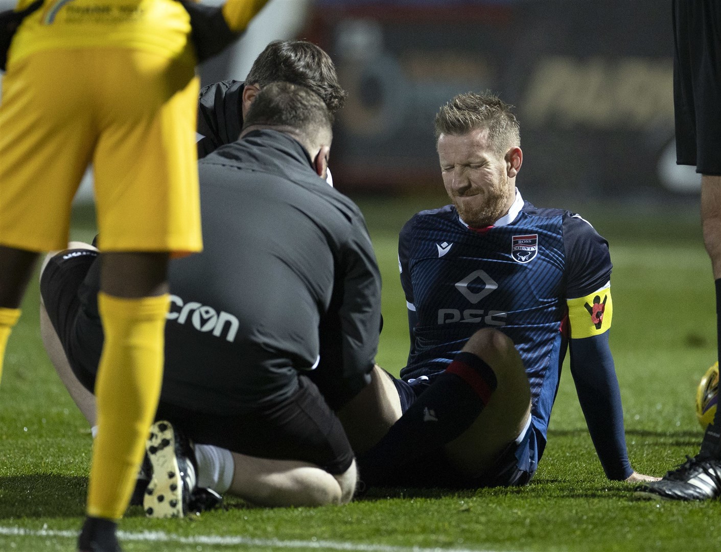 Michael Gardyne was eventually forced off against Livingston despite trying to play through an ankle injury. Pictures: Ken Macpherson
