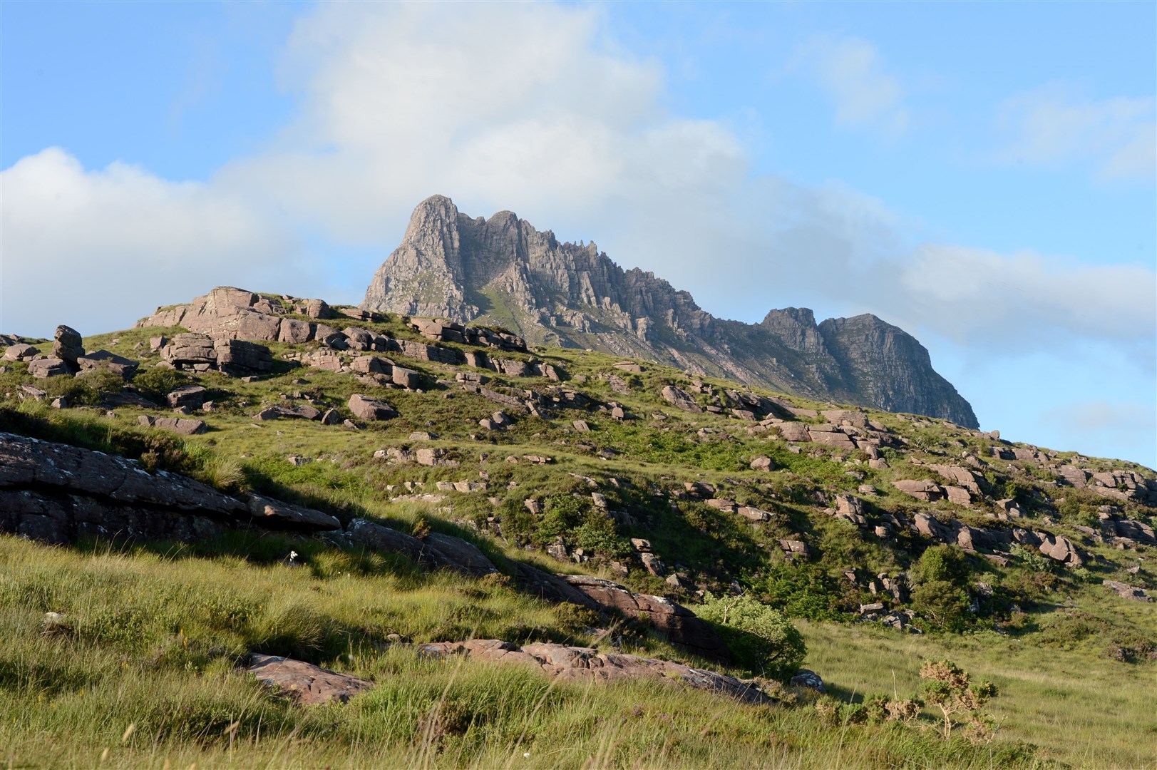 A view of Stac Pollaidh from the Achiltibuie to Ullapool road.