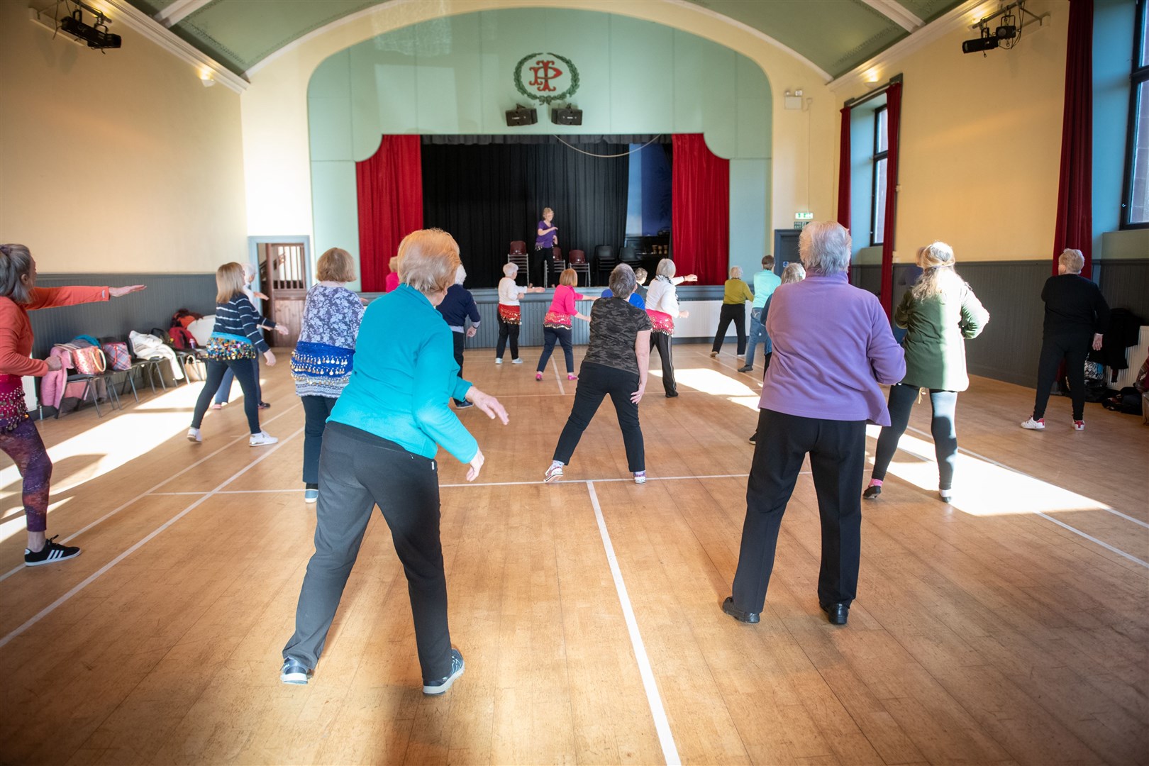 Group members take part in the non-stop session at the Phipps Hall in Beauly. Picture: Callum Mackay.