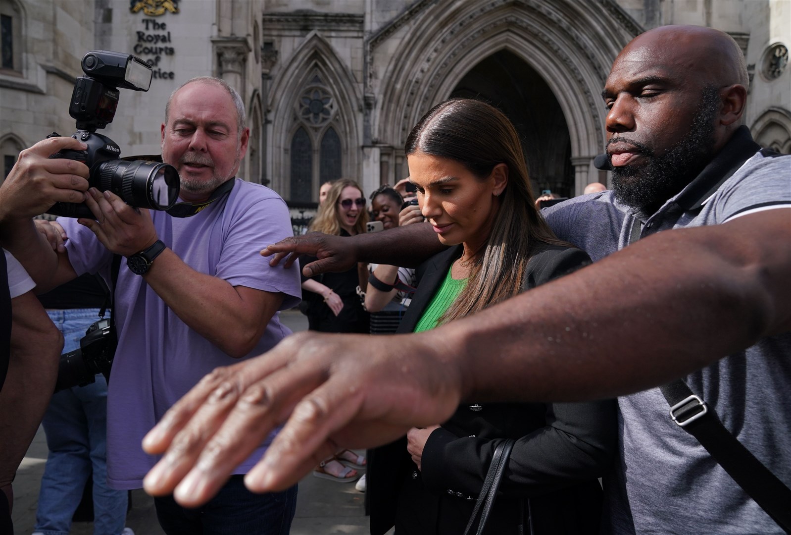 Rebekah Vardy leaves the Royal Courts Of Justice (Jonathan Brady/PA)