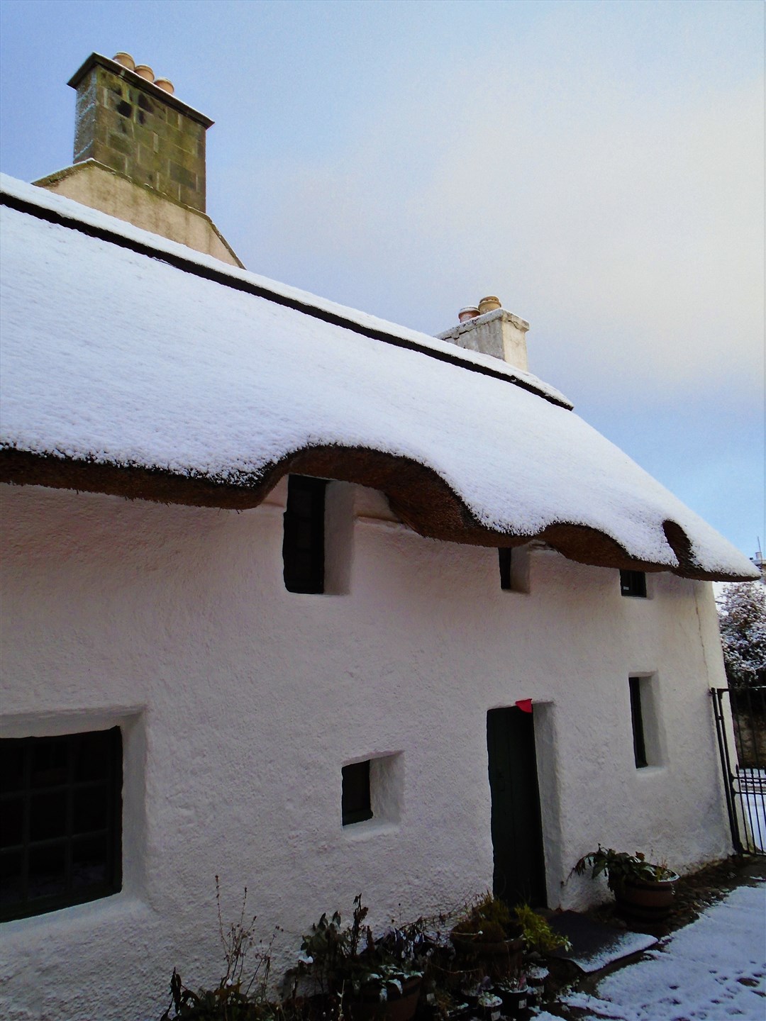 Hugh Miller's Cottage pictured in the snow. It will become the first window to light up a Cromarty advent trail starting on December 1.