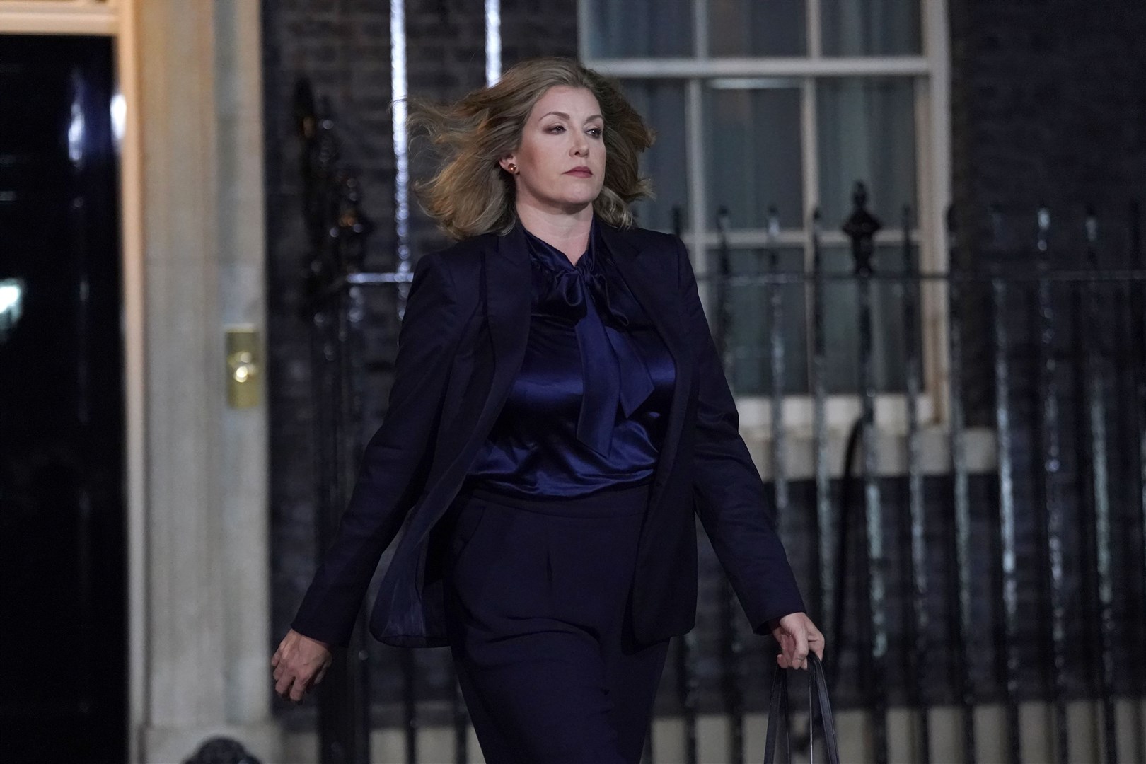 Newly installed Leader of the House of Commons Penny Mordaunt leaving Downing Street tonight (Kirsty O’Connor/PA)