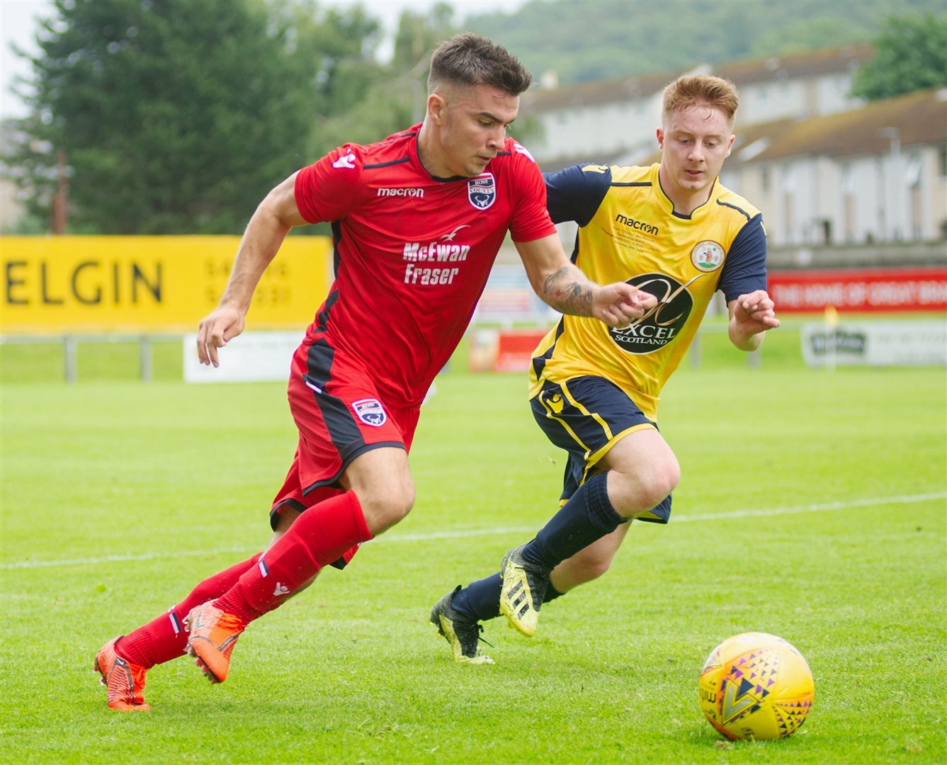 Daniel Armstrong in action for Ross County during a pre-season friendly against Forres in 2019. Picture: Daniel Forsyth