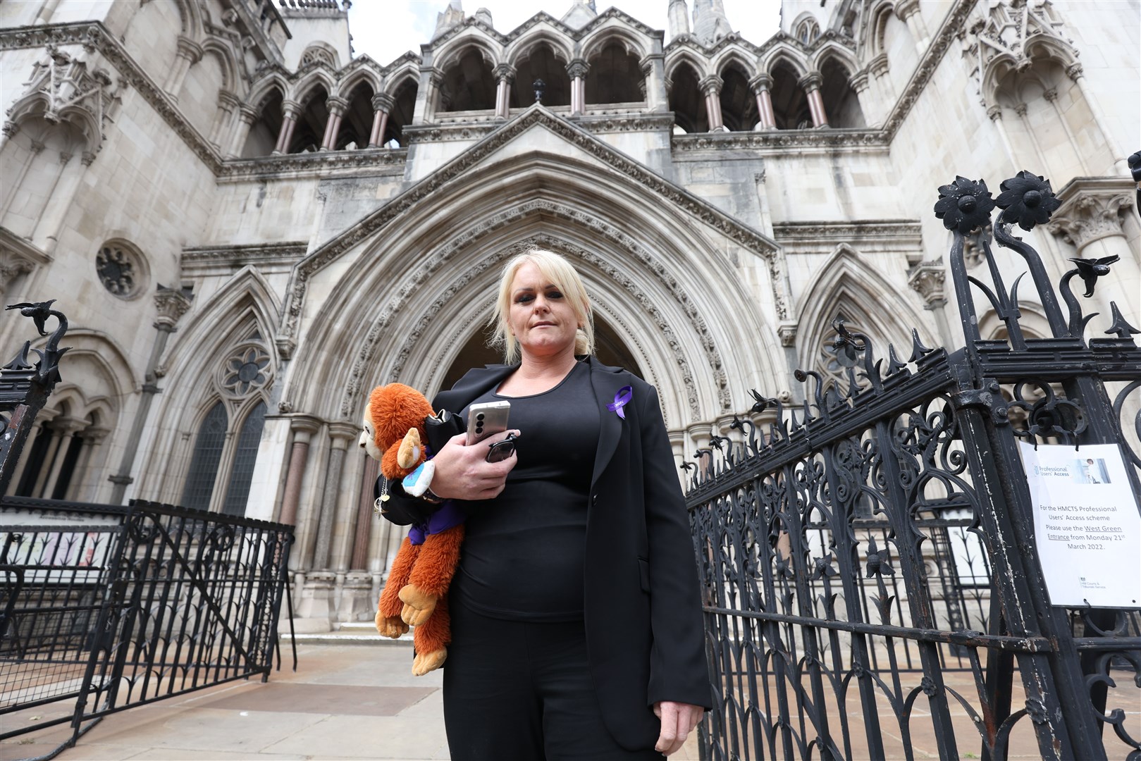Mother of Archie Battersbee, Hollie Dance, outside the High Court (James Manning/PA)