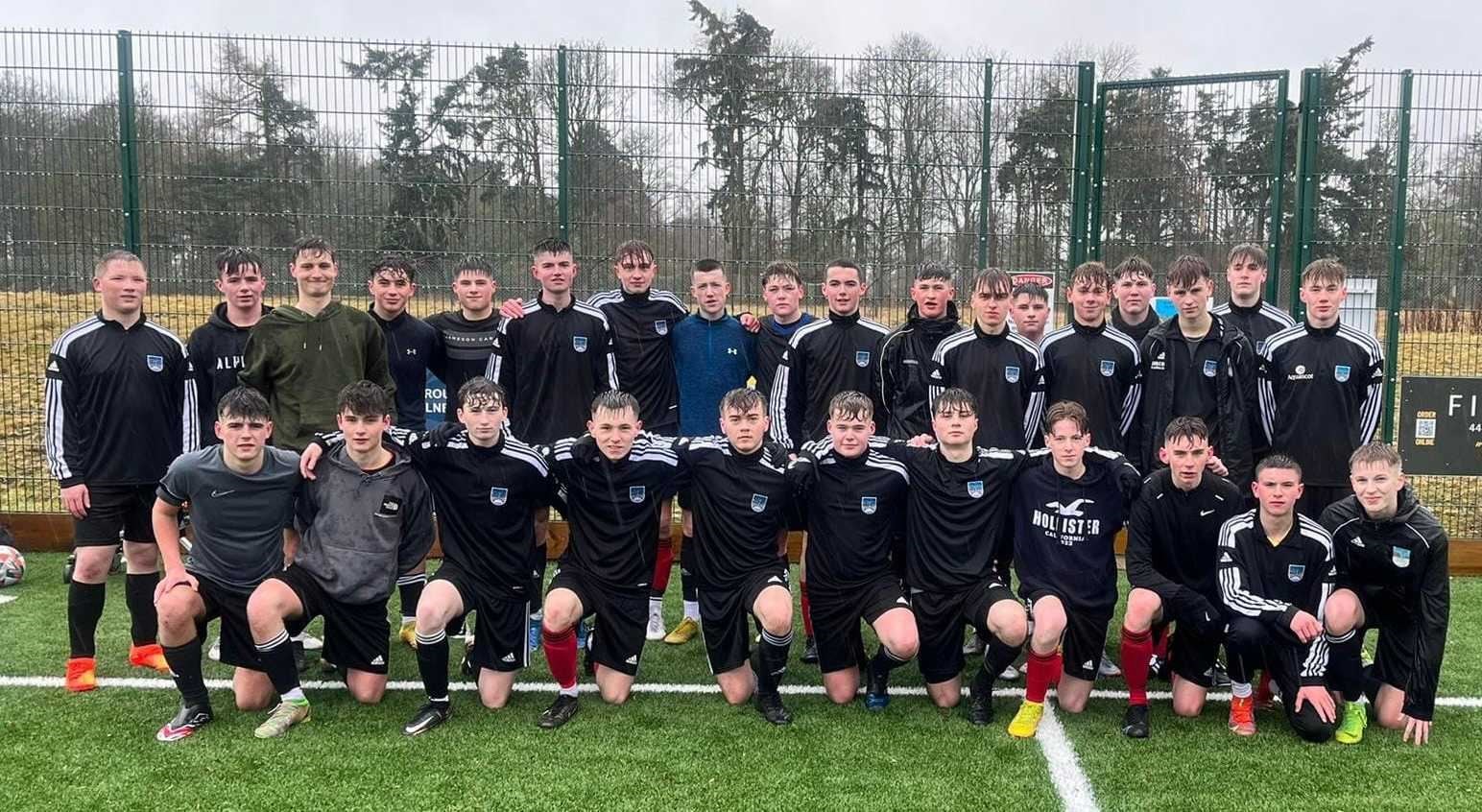 Alness United Football Club's under-16 and under-18 squads, who have competed in Highland League youth competitions during the 2022-23 season.