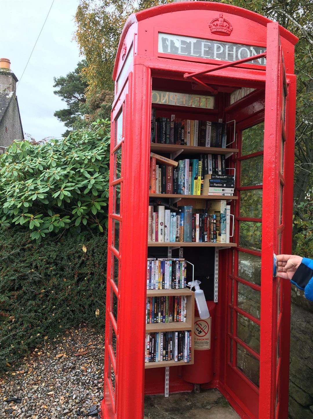 The distinctive red phone box has been given a new life.