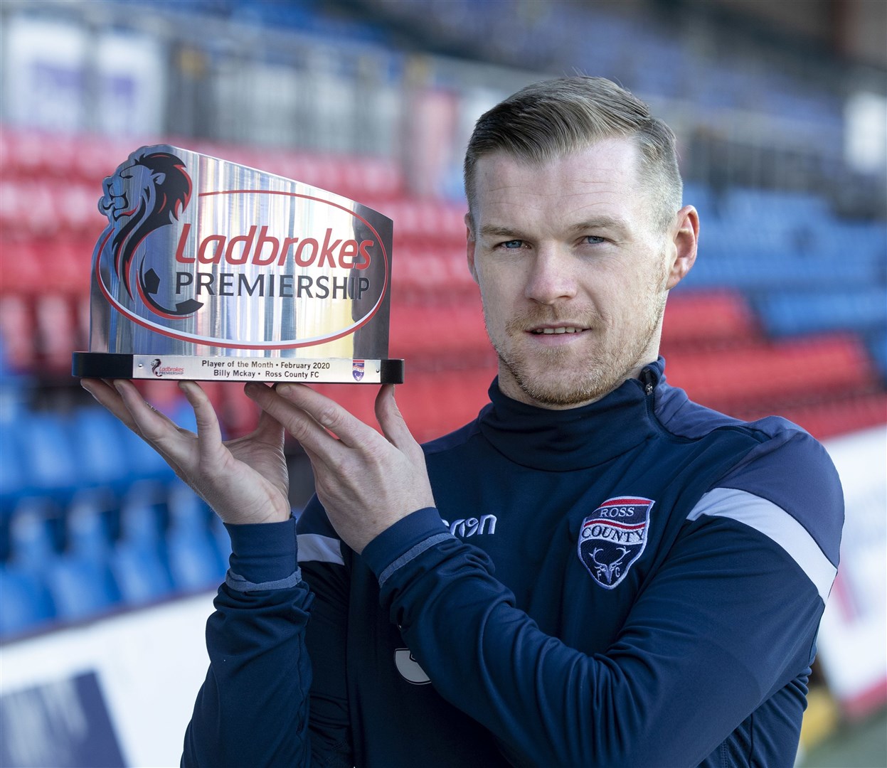 Billy Mckay was named Premiership player of the month.