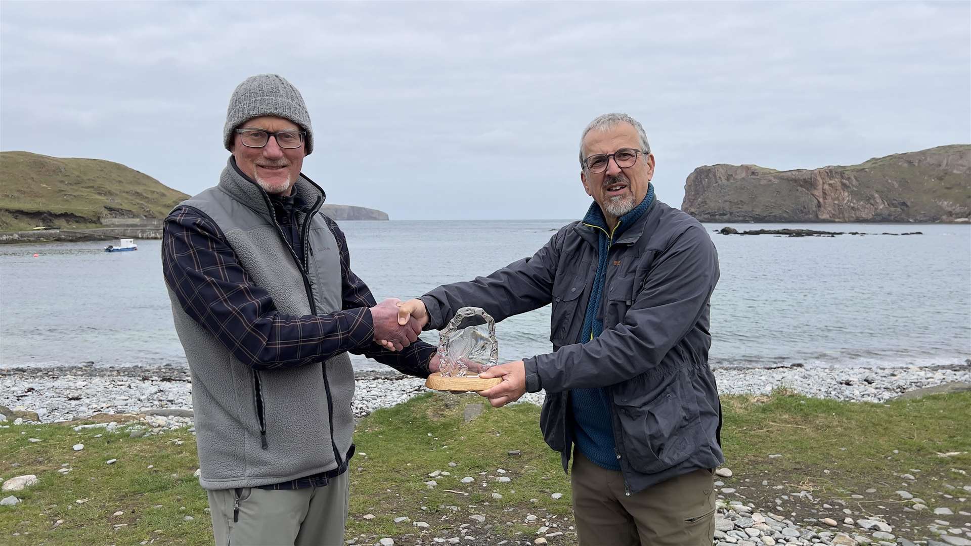 Category winners, John Wright and Stephen Kirkup, who won the "Flora" and "Fauna" categories, respectively. Picture: North Sutherland Wildlife Group