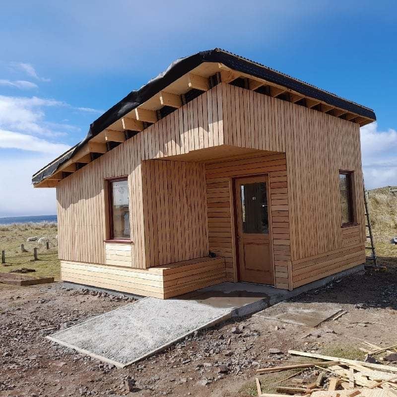 The North West Highlands Geopark is the owner and operator of the new hut at Clachtoll.