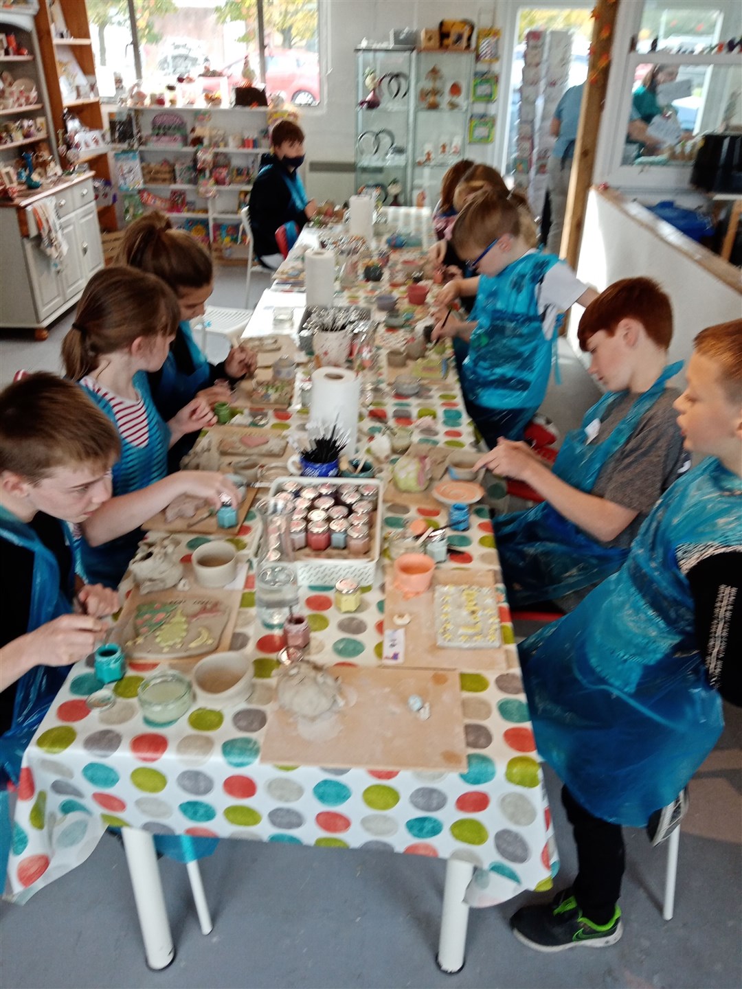 Pottery sessions proved popular.