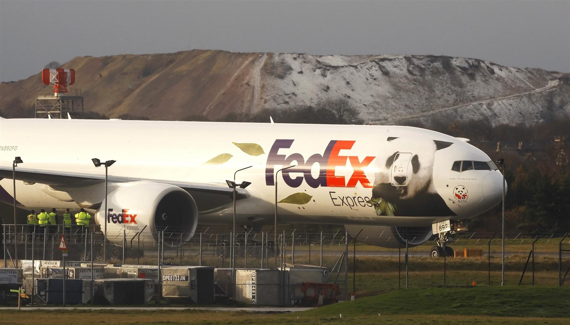 The pandas arrived at Edinburgh Airport on a special plane (Danny Lawson/PA)