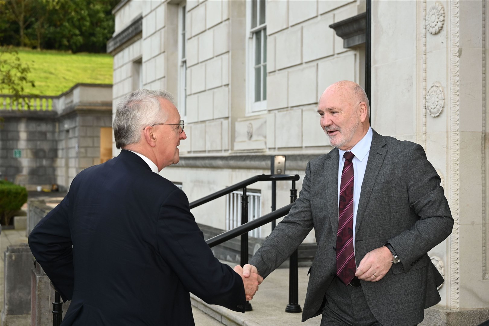 Shadow Northern Ireland secretary Hilary Benn meeting Speaker Alex Massey during his visit to Ulster (NI Assembly)