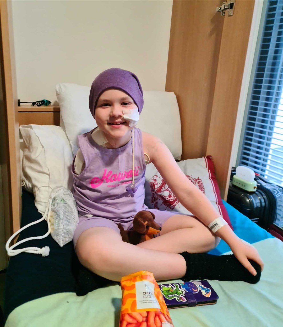 Ailsa Fraser lost an arm to bone cancer and is going through rounds of chemotherapy.