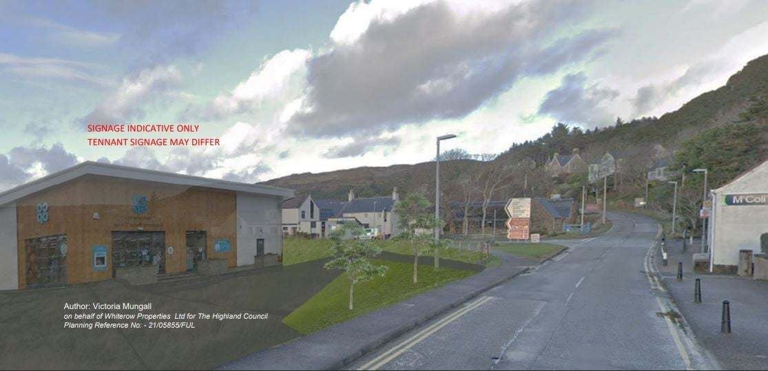 Artist's impression of the proposed Gairloch Co-op.