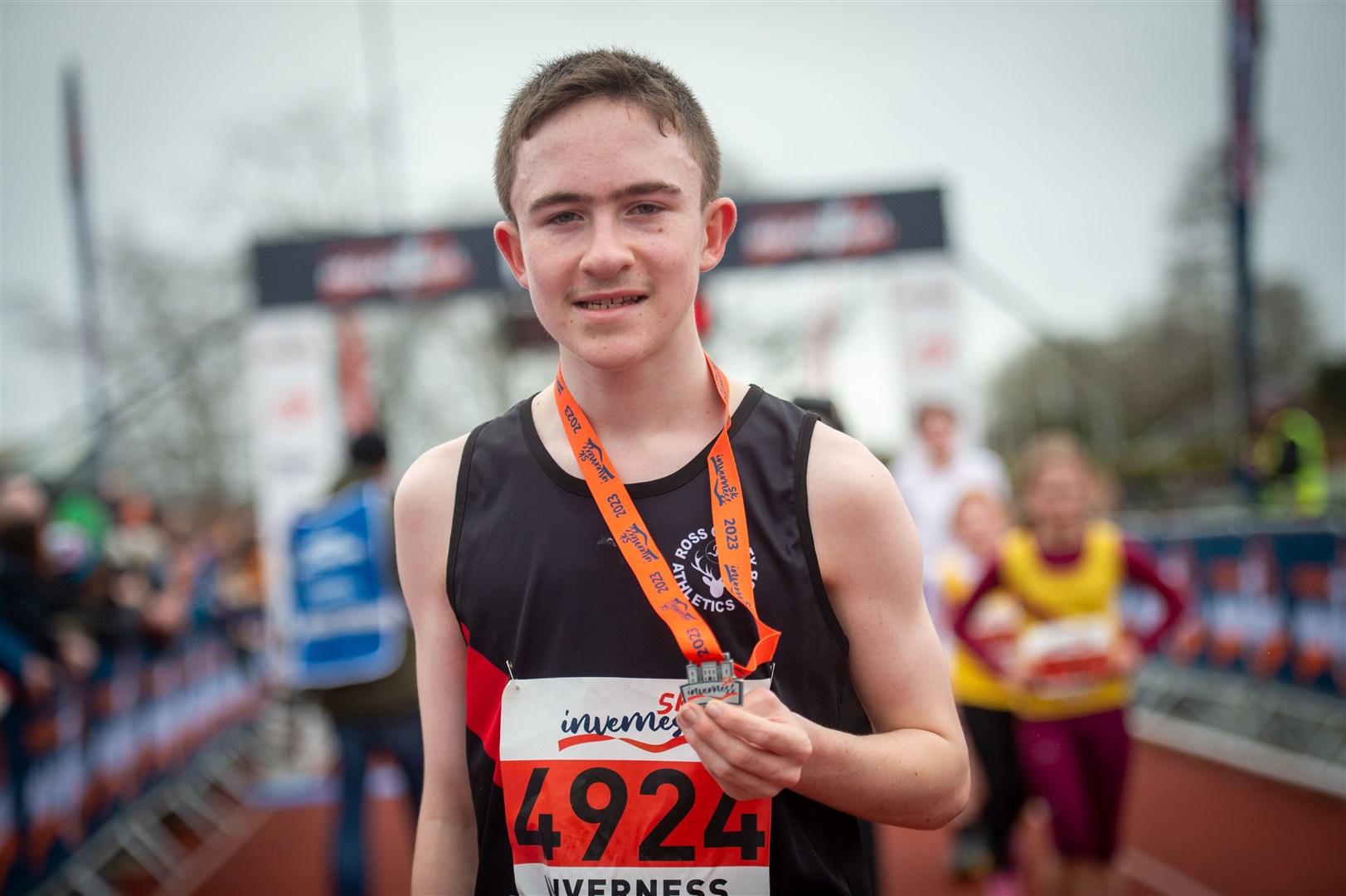 Lachlan Thomas also won the 5k race at the Inverness Half Marathon earlier this year. Picture: Callum Mackay